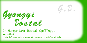 gyongyi dostal business card